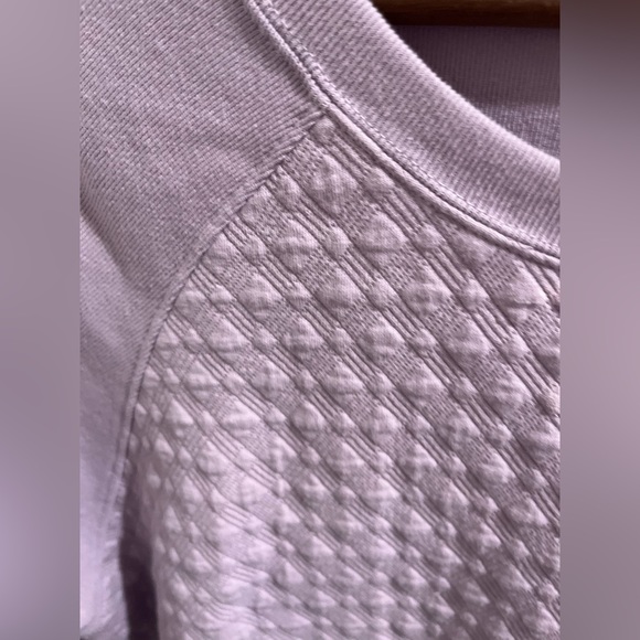 Women's Eddie Bauer Legend Quilted Front Crew Sweatshirt Purple 2X New W/O Tag - Picture 3 of 6